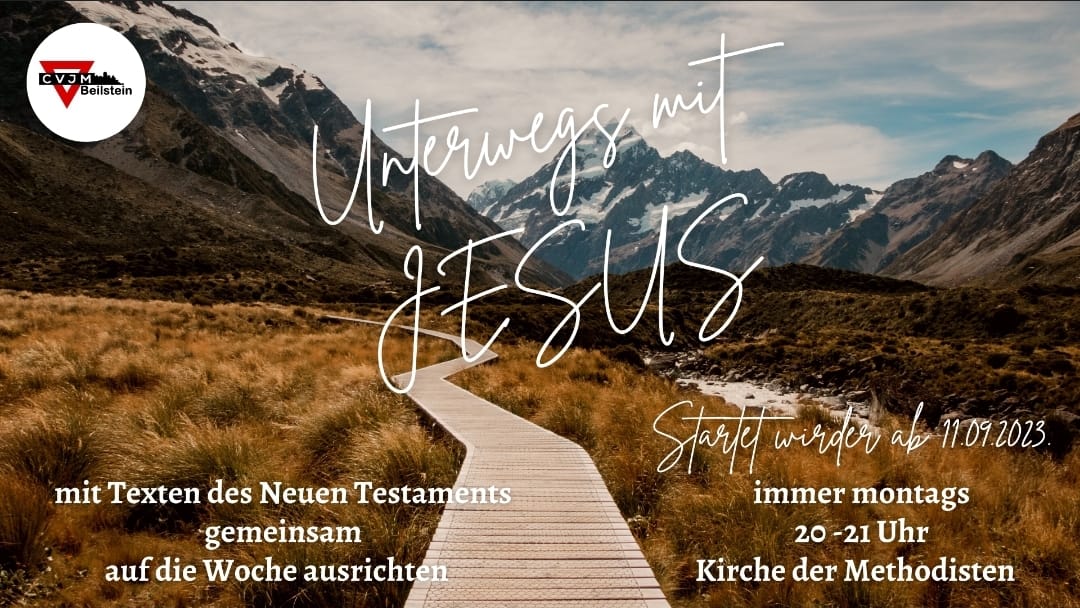 Flyer der Gruppe "Unterwegs-mit-Jesus"